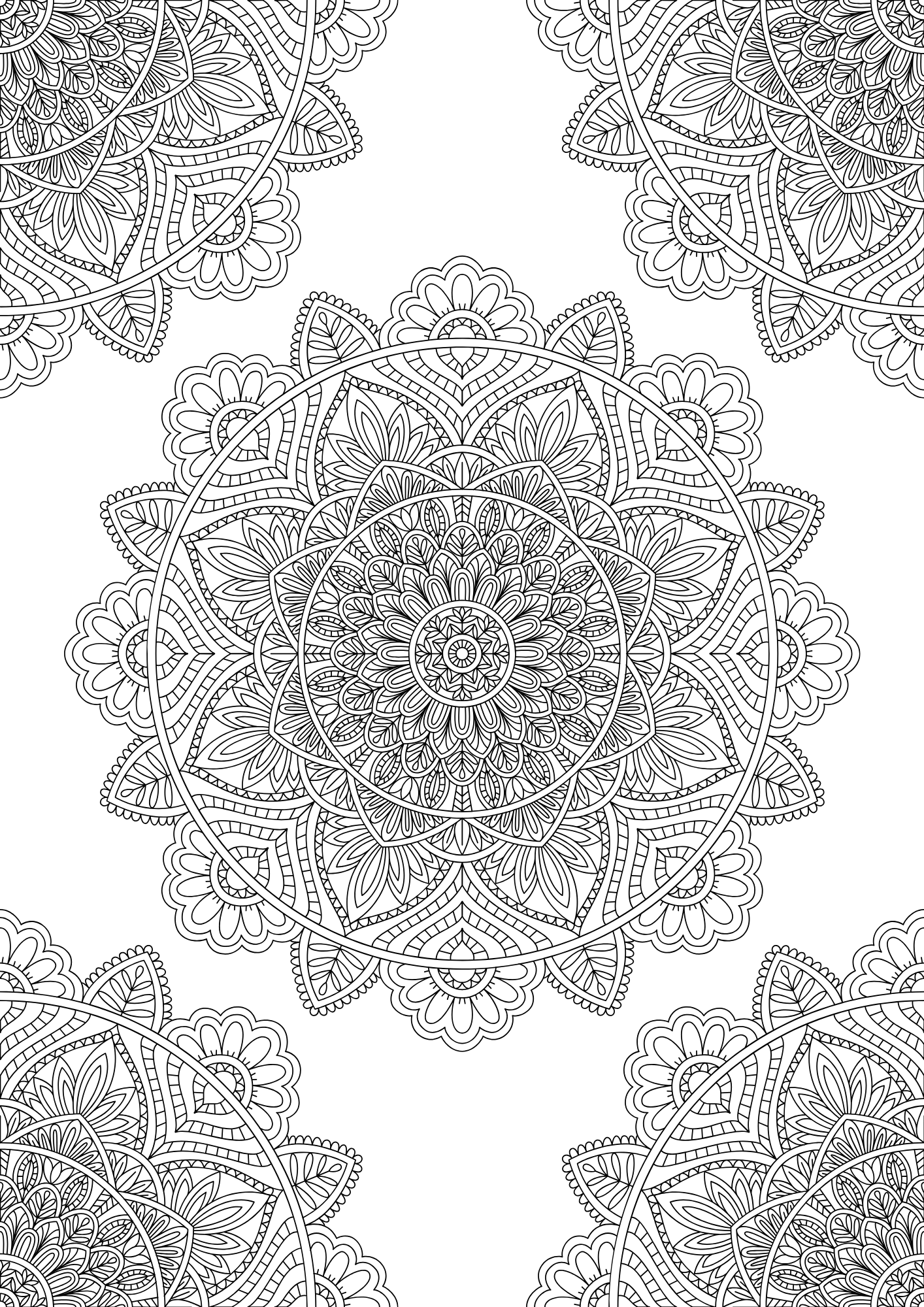 20 Feuilles de Coloriage Mandalas à Imprimer – PDF Relaxation pour Adultes